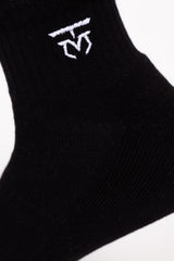 Men's Embroidered Logo on Ankle Soft Breathable Fabric All-Day Comfort Crew Socks