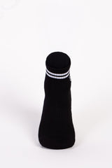 Men's Embroidered Logo With Unique Stripe on Ankle Soft Breathable Fabric All-Day Comfort Crew Socks