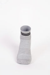 Men's Embroidered Logo With Unique Stripe on Ankle Soft Breathable Fabric All-Day Comfort Crew Socks