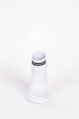 Men's Embroidered Logo With Unique Stripe on Ankle Soft Breathable Fabric All-Day Comfort Crew Socks