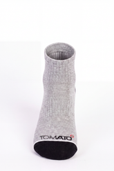 Men's Tomato Store Ribbed Ankle Socks Contrast Heel And Toe Panels Stripe Detail