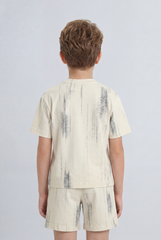 Boy's Tomato Store Tie Dye Co-Ord Set Vertical Wash Effect Outfit Slim Fit