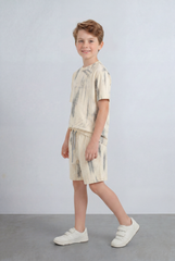Boy's Tomato Store Tie Dye Co-Ord Set Vertical Wash Effect Outfit Slim Fit