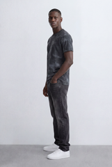 Men’s Tomato Store Marble Wash T-Shirt Abstract Crack Texture Print All Over Washed Effect
