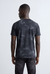 Men’s Tomato Store Marble Wash T-Shirt Abstract Crack Texture Print All Over Washed Effect