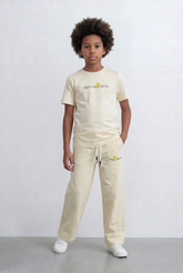 Boy's Tomato Store Matching Lounge Set Minimal Typography Print Slim Fit Outfit