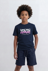 Boy's Tomato Store Graphic Summer Set Youth Future Typography Printed Outfit
