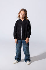 Girl's Full Zip Slim Fit Long Sleeve Sweatshirt