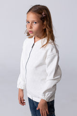 Girl's Full Zip Slim Fit Long Sleeve Sweatshirt