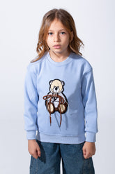 Girl's Long Sleeve Round Neck Slim Fit With Chest Print Casual Everyday Wear Comfy Sweatshirt