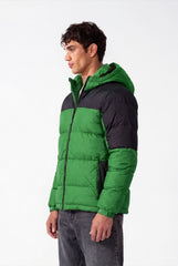 Men's Two-Tone Hooded Waterproof Full Zip Jacket