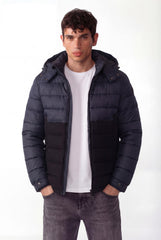 Men's Tow-Tone Puffer Waterproof Full Zipper Jacket