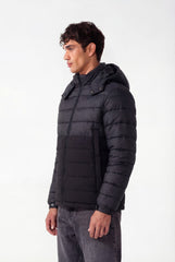 Men's Tow-Tone Puffer Waterproof Full Zipper Jacket