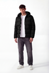 Men's Tomato Puffer Full Zip-Up Waterproof Jacket
