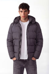 Men's Tomato Puffer Full Zip-Up Waterproof Jacket