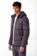 Men's Tomato Puffer Full Zip-Up Waterproof Jacket