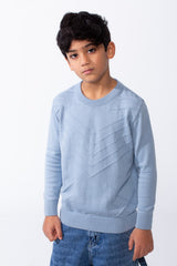Boy’s Crew Neck Slim Fit Knitted Long Sleeve Pullover