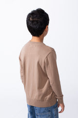 Boy’s Crew Neck Slim Fit Knitted Long Sleeve Pullover