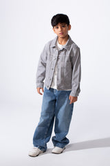 Boy’s Boxy Fit Front Pockets Denim Jeans Everyday Casual Wear Jacket
