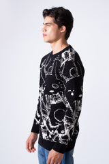 Men's Long Sleeve With Casual Print Slim Fit Crew Neck Pullover
