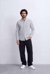 Men's Long Sleeve Vertical Striped Shirt Regular Fit for Any Occasion Tomato Store