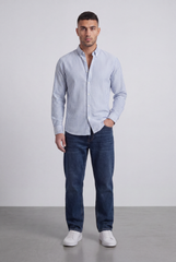 Men's Long Sleeve Vertical Striped Shirt Regular Fit for Any Occasion Tomato Store