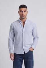 Men's Long Sleeve Vertical Striped Shirt Regular Fit for Any Occasion Tomato Store