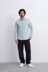 Men's Striped Regular Fit Tomato Store Shirt Lightweight Multi Stripe Pattern For A Laid-Back Smart Style