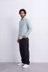 Men's Striped Regular Fit Tomato Store Shirt Lightweight Multi Stripe Pattern For A Laid-Back Smart Style