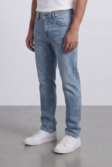 Men’s Tomato Store Light Vintage Wash Denim Essential Clean Five Pocket Design Pants