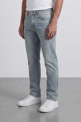 Men’s Tomato Store Light Vintage Wash Denim Essential Clean Five Pocket Design Pants