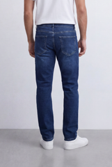 Men’s Tomato Store Slim Tapered Denim Mid Rise Waist Clean Five Pocket Design Slim Fit Pants