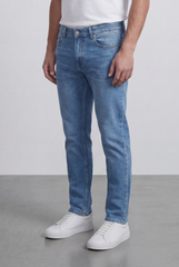 Men’s Tomato Store Used Denim Jeans Pants Belt Loops Button Closure Zip Fly Slim Fit