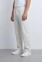 Men’s Tomato Store Drawstring Linen Pants Textured Finish Relaxed Straight Leg Fit