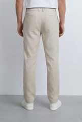 Men’s Tomato Store Linen Blend Pants Featuring An Elastic Drawstring Waist Regular Fit