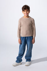 Boy's Long Sleeve Round Neckline Slim Fit Basic Comfy Classic Pullover