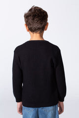 Boy's Long Sleeve Round Neckline Slim Fit Basic Comfy Classic Pullover
