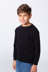 Boy's Long Sleeve Round Neckline Slim Fit Basic Comfy Classic Pullover