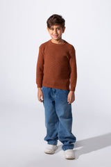 Boy's Long Sleeve Round Neckline Slim Fit Basic Comfy Classic Pullover