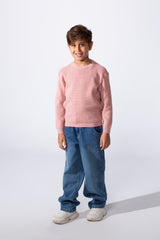 Boy's Long Sleeve Round Neckline Slim Fit Basic Comfy Classic Pullover