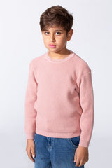 Boy's Long Sleeve Round Neckline Slim Fit Basic Comfy Classic Pullover