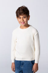 Boy's Long Sleeve Round Neckline Slim Fit Basic Comfy Classic Pullover