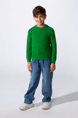 Boy's Long Sleeve Round Neckline Slim Fit Basic Comfy Classic Pullover