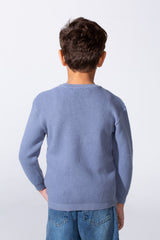 Boy's Long Sleeve Round Neckline Slim Fit Basic Comfy Classic Pullover