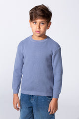 Boy's Long Sleeve Round Neckline Slim Fit Basic Comfy Classic Pullover