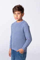 Boy's Long Sleeve Round Neckline Slim Fit Basic Comfy Classic Pullover