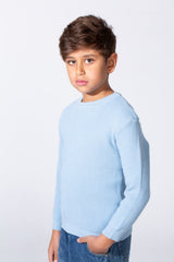 Boy's Long Sleeve Round Neckline Slim Fit Basic Comfy Classic Pullover