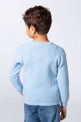Boy's Long Sleeve Round Neckline Slim Fit Basic Comfy Classic Pullover