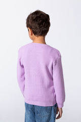 Boy's Long Sleeve Round Neckline Slim Fit Basic Comfy Classic Pullover