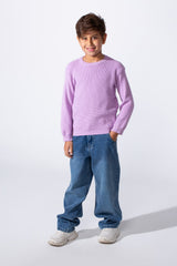 Boy's Long Sleeve Round Neckline Slim Fit Basic Comfy Classic Pullover